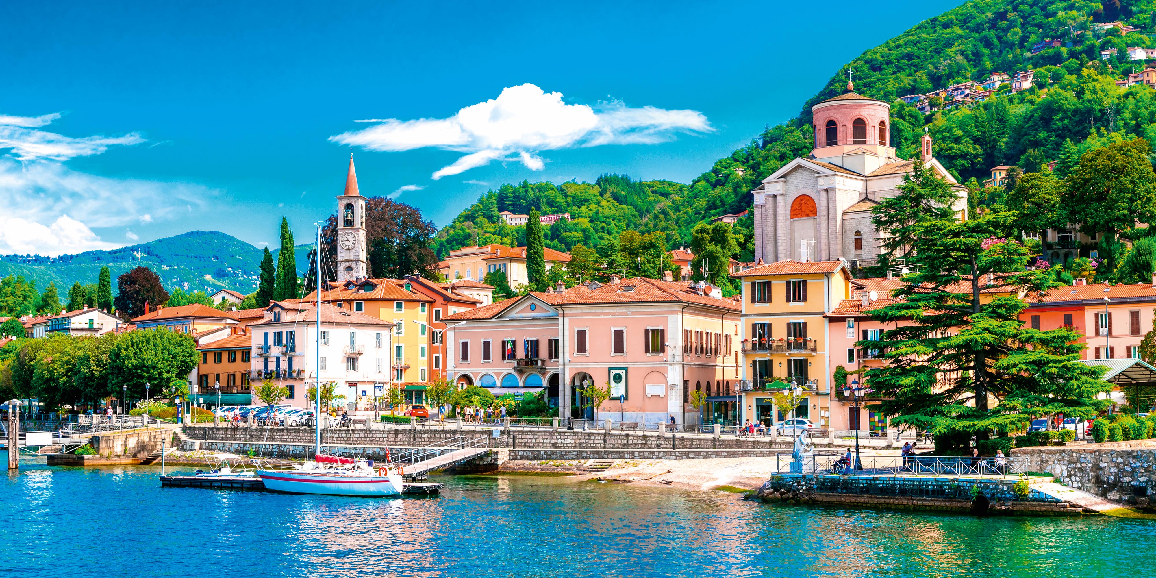 Italienische Stadt Am Lago Maggiore